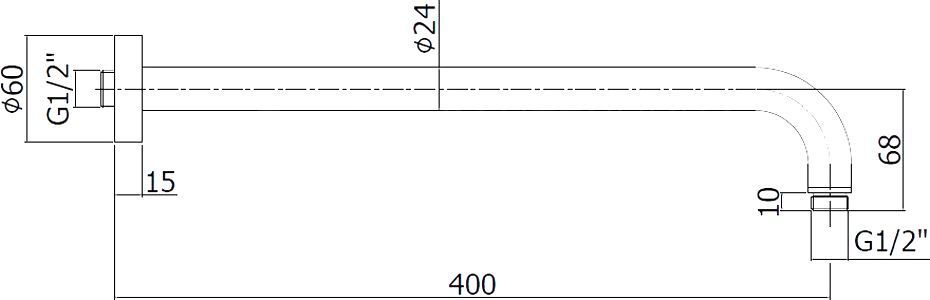 Держатель для верхнего душа Paffoni Lusso ZSOF034HG