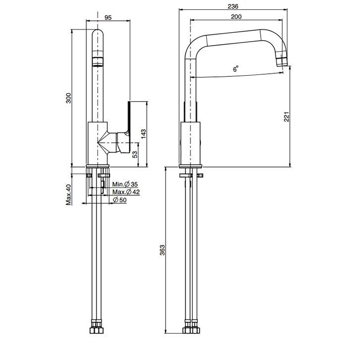 Fima Carlo Frattini Kitchen Смеситель для кухни, на 1 отв., Mast, цвет: хром, артикул F3137/1CR