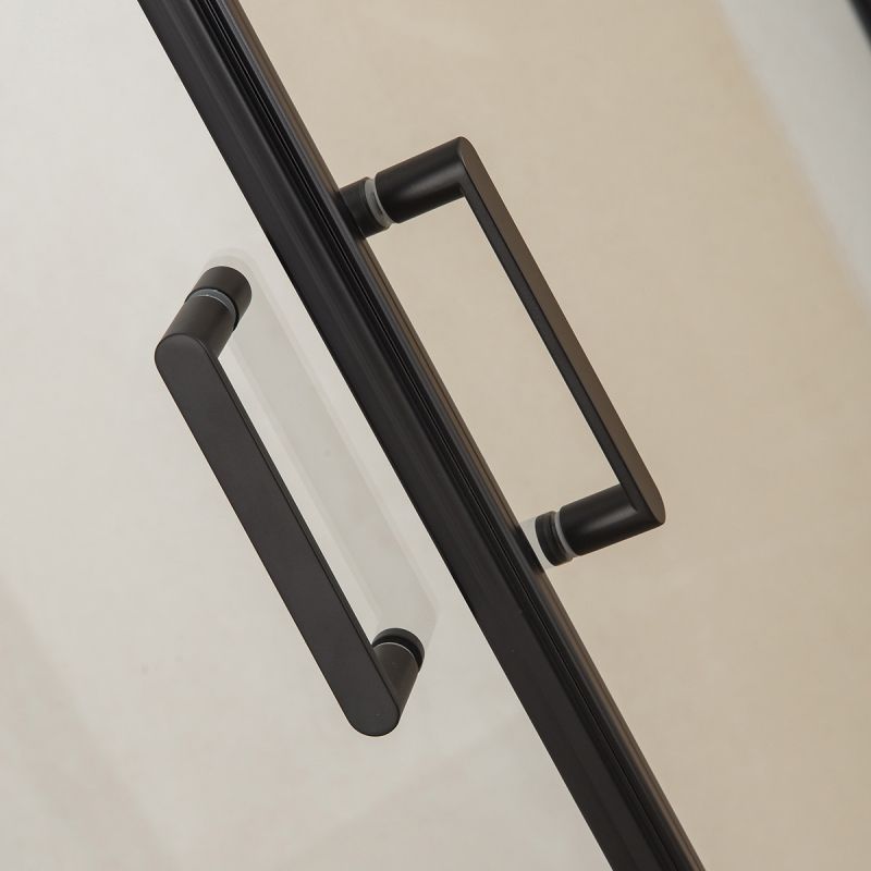 Душевой уголок Orange E04-100TB 100x100 профиль Черный стекло прозрачное