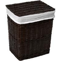 Корзина для белья WasserKRAFT Isar 46x35x55 WB-130-L с крышкой Коричневая