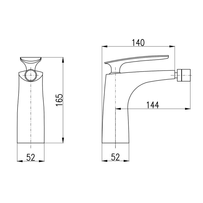 Смеситель для биде Rav Slezak Tigris TG144.5BC, белый/хром, артикул TG144.5BC