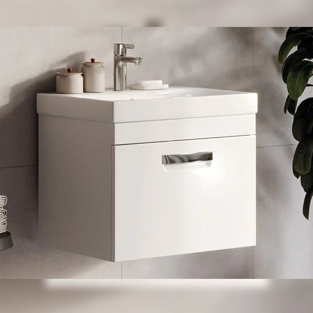 Тумба под раковину подвесная Velvex Estea tp.EST.MOD.60.1Y, 60 см, артикул tp.EST.MOD.60.1Y