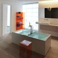 Laufen Kartell Ванна 1760x760x440мм, свободностоящая, со скрытым переливом, сисит. подъема, материал: композит, цвет: белый