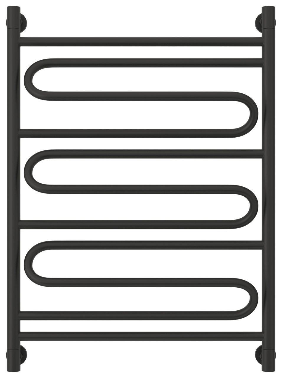 Полотенцесушитель водяной "ЭЛЕГИЯ+" 800х600 (Матовый черный)