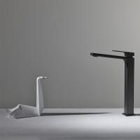 FIMA|Carlo Frattini Fit Смеситель для раковины на 1 отв, с д. клапаном click-clack, высокий, h267мм излив 160мм, цвет: черный матовый FIMA|Carlo Frattini Fit Смеситель для раковины на 1 отв, с д. клапаном click-clack, высокий, h267мм излив 160мм, цвет: черный матовый