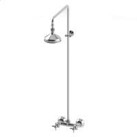 Stella Italica Душевой комплект 3283/301/314A-140: смеситель, штанга+верхний душ 140мм, цвет: хром