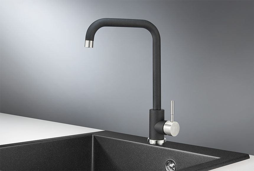 Смеситель для кухни GRANULA (ST-4033, ЧЁРНЫЙ), артикул ST-4033, ЧЁРНЫЙ