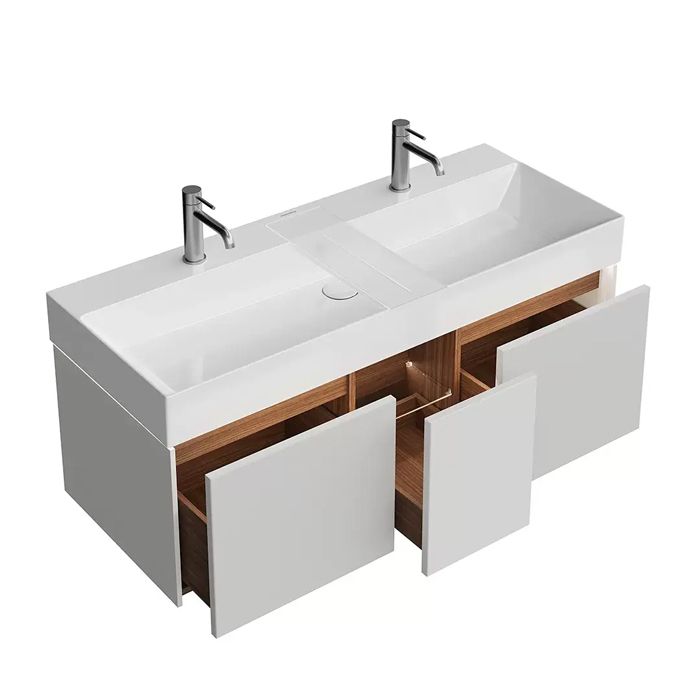 Тумба GRANDE подвесная 120, 3 ящика, архитектурный серый  