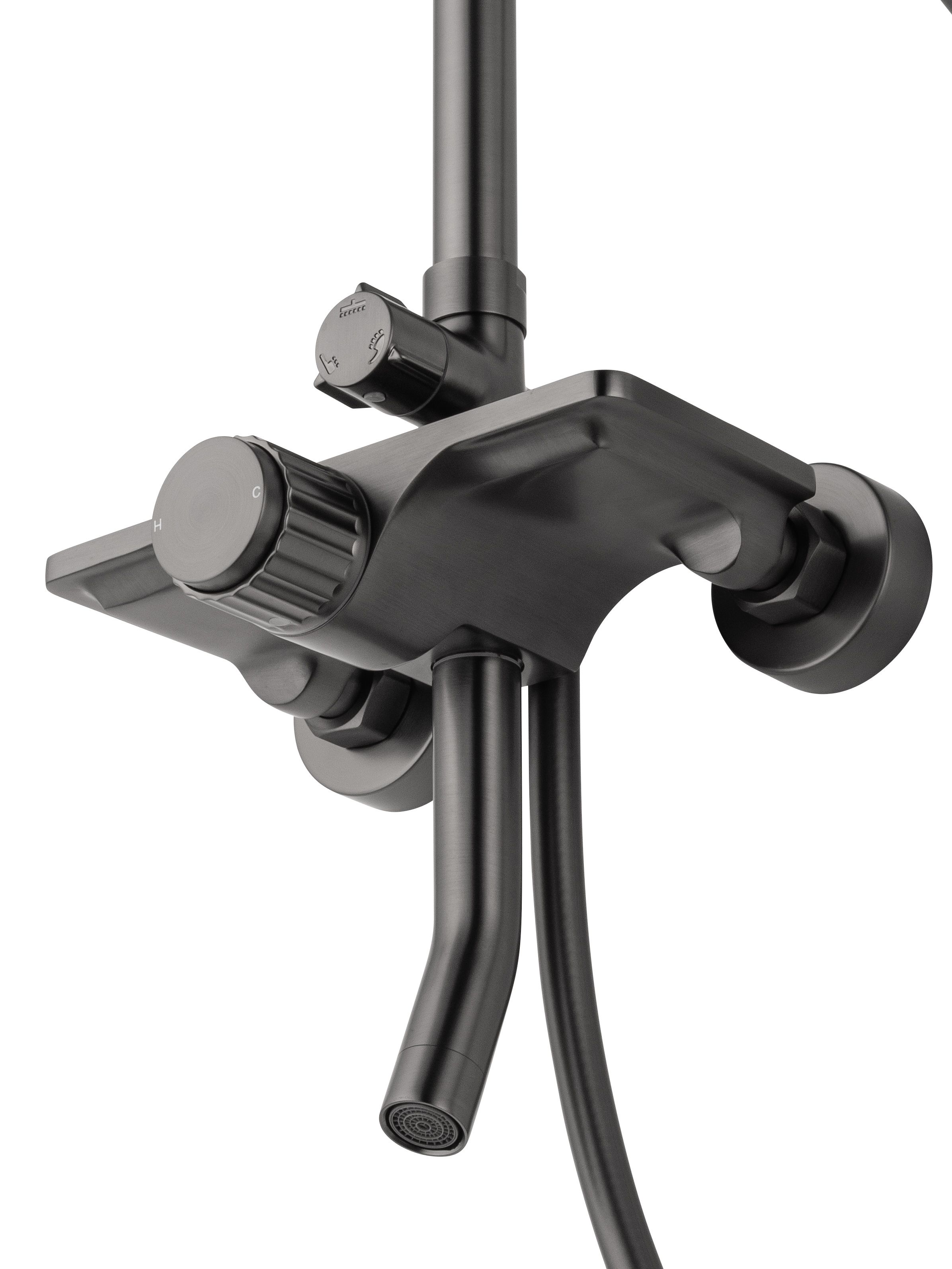 Душевая система WONZON & WOGHAND CLICK, Темный графит (WW-N3S962-BGG)