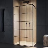 Душевая перегородка Radaway Modo New II Factory Walk-in 115 профиль Черный стекло прозрачное