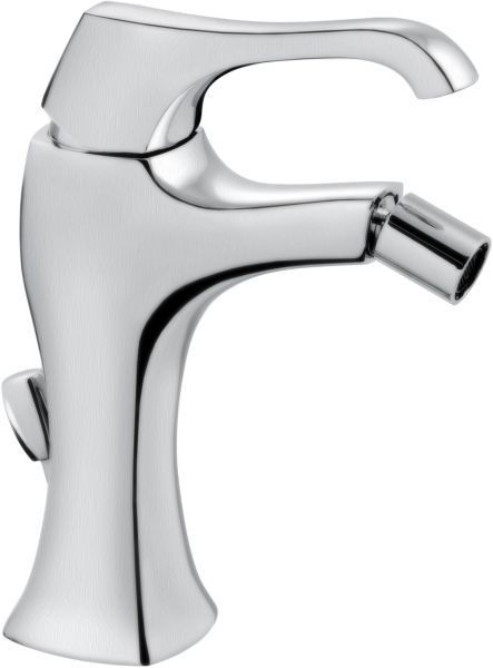 Emmevi Ares, однорычажный смеситель для биде с донным клапаном, цвет брашированный хром