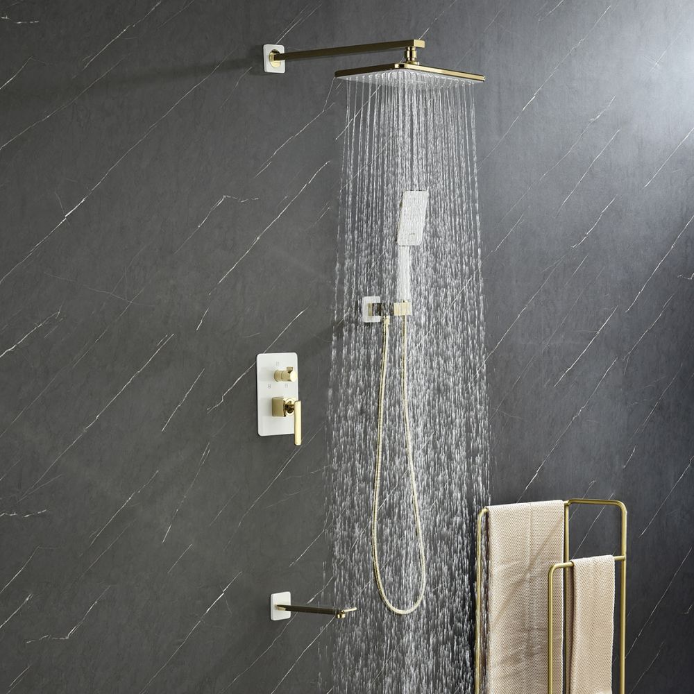 Смеситель Lemark для ванны и душа, встраиваемый  Mista (LM6422WG), артикул LM6422WG