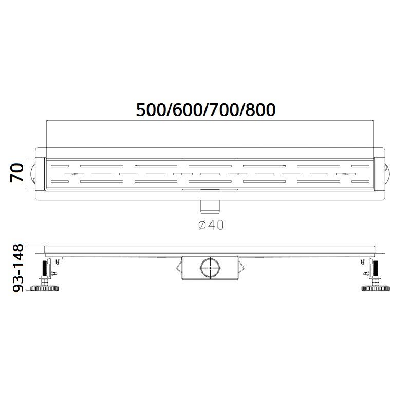 Душевой лоток Haiba HB91700, сатин, артикул HB91700