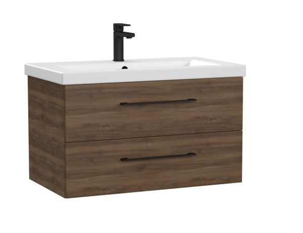 Тумба подвесная Cersanit LARA 80 орех табак под раковину S-UM-COM80/1-w (COMO 80) (69160)