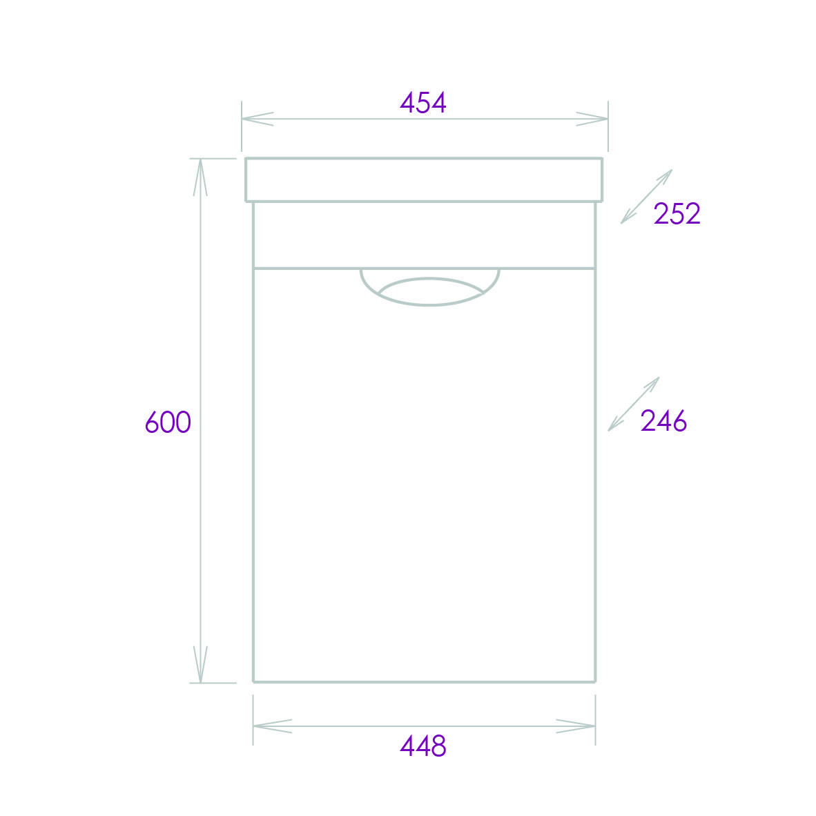 Тумба Onika Комо 45 подвесная, белая (ум. Фостер 45)
