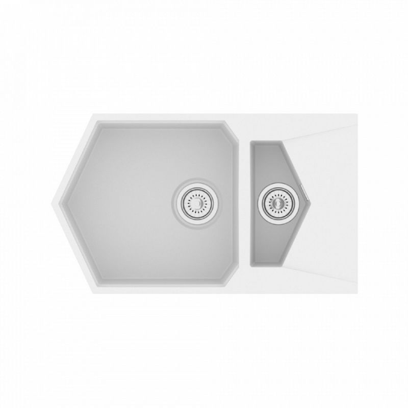 Кухонная мойка KitKraken Pond White 85 Белая