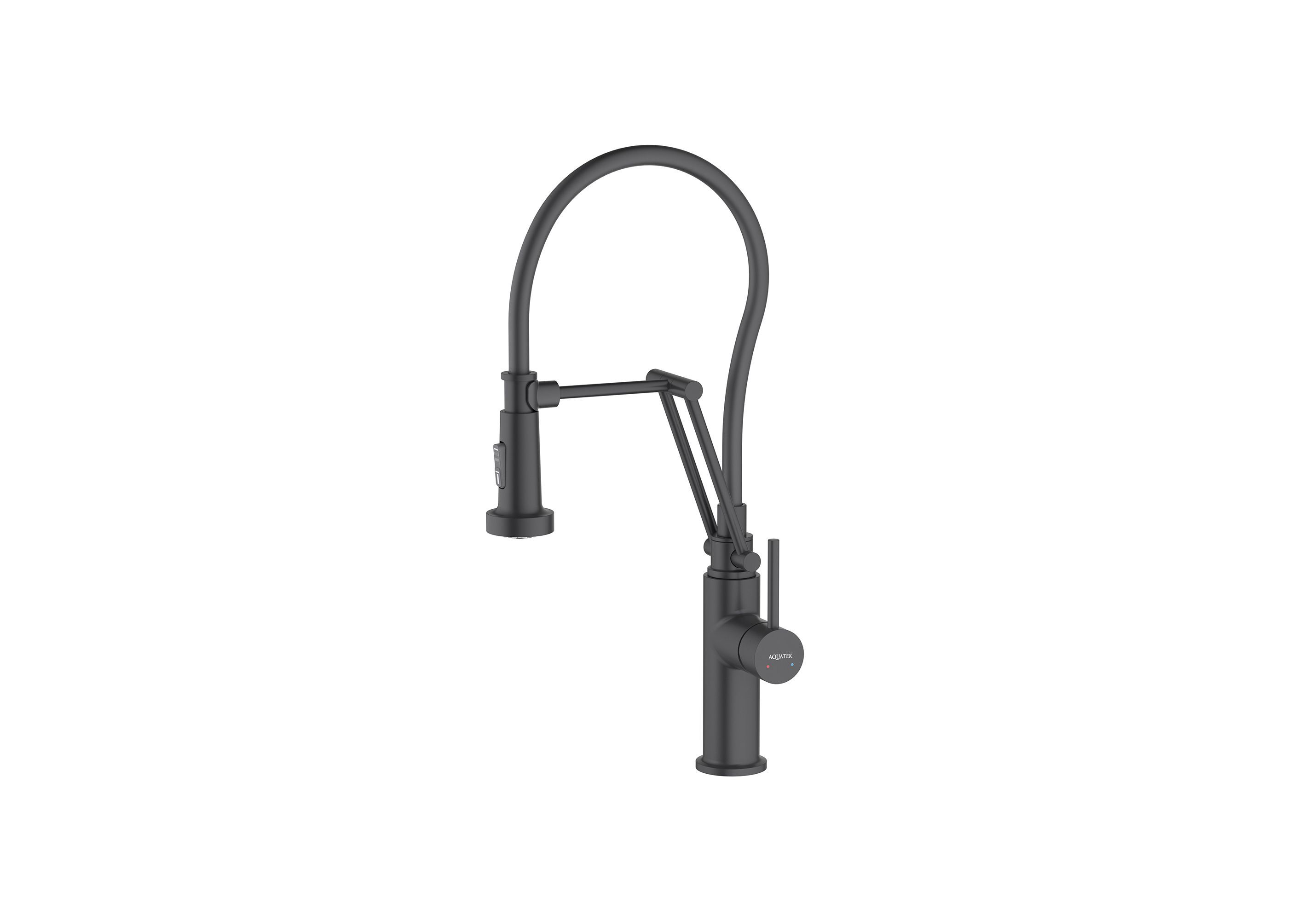 Смеситель для кухни 2 jet (профессиональный) AQUATEK, матовый черный AQ1388MB ЕВРОПА Смеситель для кухни 2 jet (профессиональный) AQUATEK, матовый черный AQ1388MB ЕВРОПА