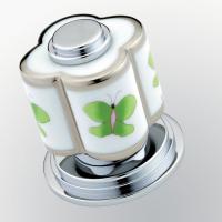 THG CAPUCINE VERT DECOR PLATINE Вентиль смесителя для раковины, декор платина/зеленый, цвет хром