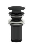 Донный клапан для раковины 1 1/4 WONZON & WOGHAND, Черный матовый (WW-88SS09-MB)