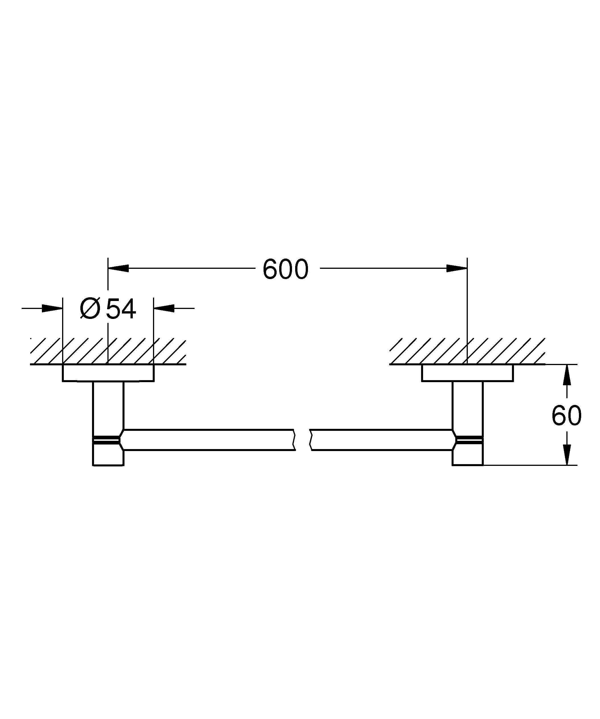 Держатель для полотенца GROHE Essentials, тёмный графит глянец (40366A01) Держатель для полотенца GROHE Essentials, тёмный графит глянец (40366A01)
