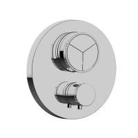 Almar PUSH ROUND CORE Внешняя часть термостата на 3 потребителя, хром Almar PUSH ROUND CORE Внешняя часть термостата на 3 потребителя, хром