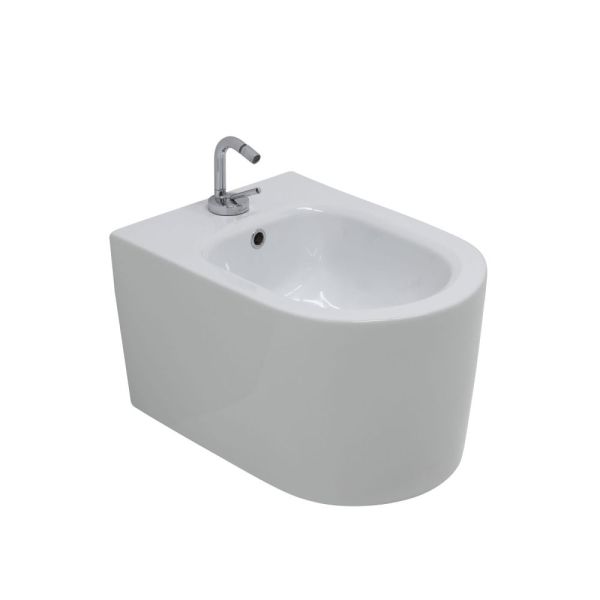 White Ceramic Geo, подвесное биде c крепежом, цвет белый глянцевый