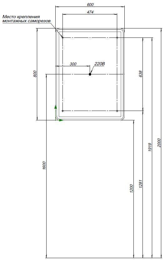 Зеркальный шкаф Aquanet Оптима 60 с LED подсветкой Зеркальный шкаф Aquanet Оптима 60 с LED подсветкой