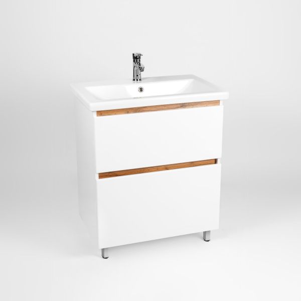 Тумба VIANT "Мальта" 2 ящика 430х560х820 под раковину .S-UM-COM60/1-w (COMO 60) (VMAL60CO-T2Y)