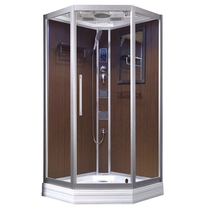 Душевая кабина Niagara Lux 7717 100x100 профиль Серебристый матовый задняя стенка Металлик Душевая кабина Niagara Lux 7717 100x100 профиль Серебристый матовый задняя стенка Металлик