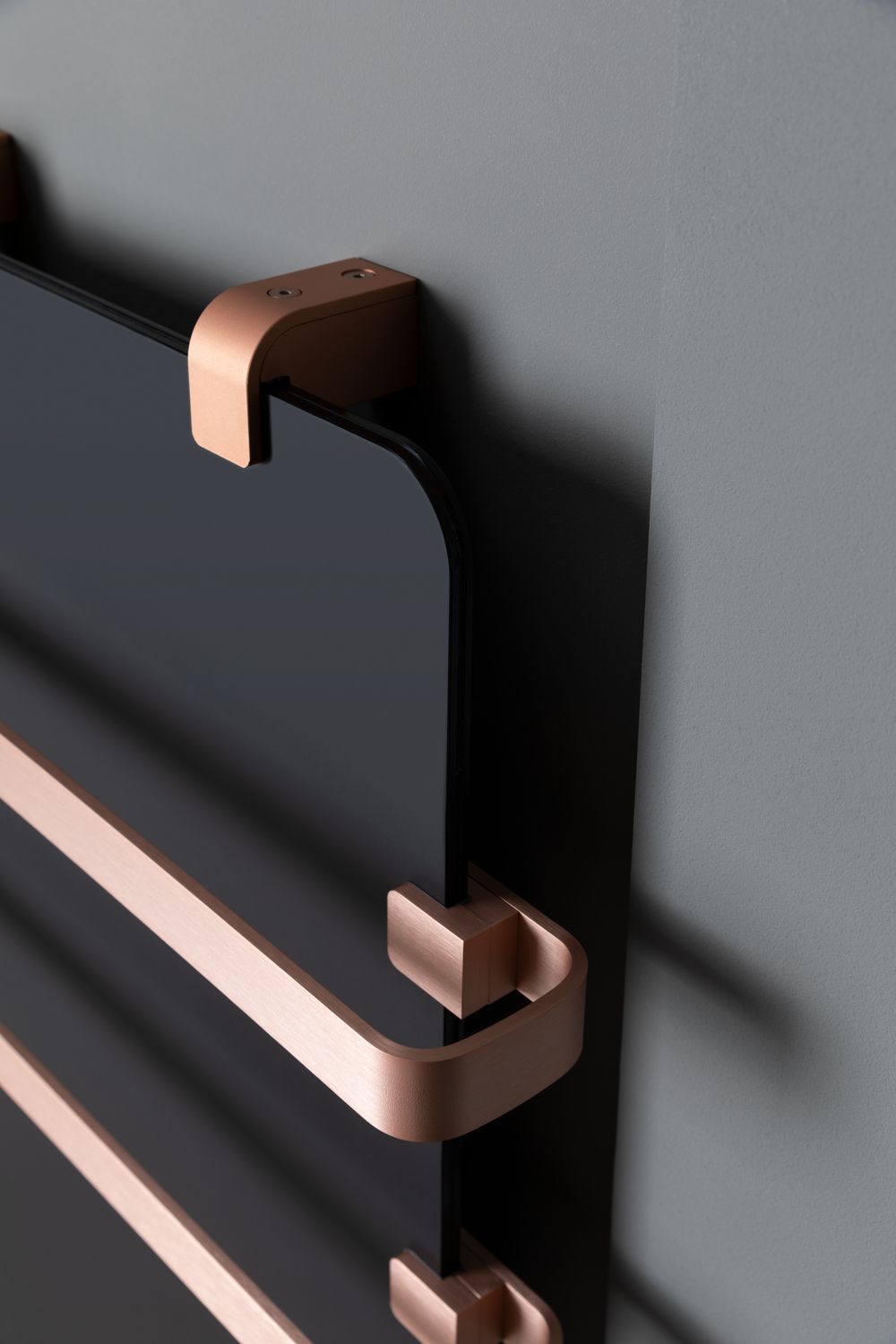 Полотенцесушитель электрический Allen Brau Infinity 120x44 с рейлингом 2.0 и креплением, медь браш