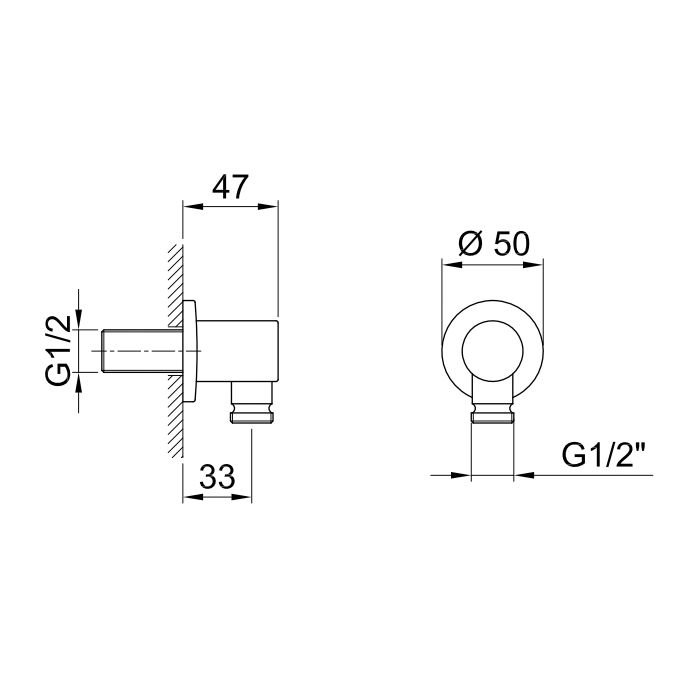 FANTINI Milano Шланговое подсоединение, цвет Matt Copper PVD