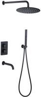 Душевой комплект Allen Brau Priority 5.31014-31 (с внутренней частью, 3 выхода) черный матовый