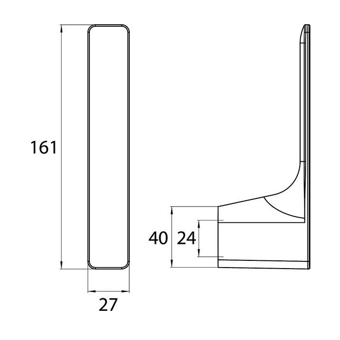 Emco Art запасной держатель т/б, вертикальный, цвет хром