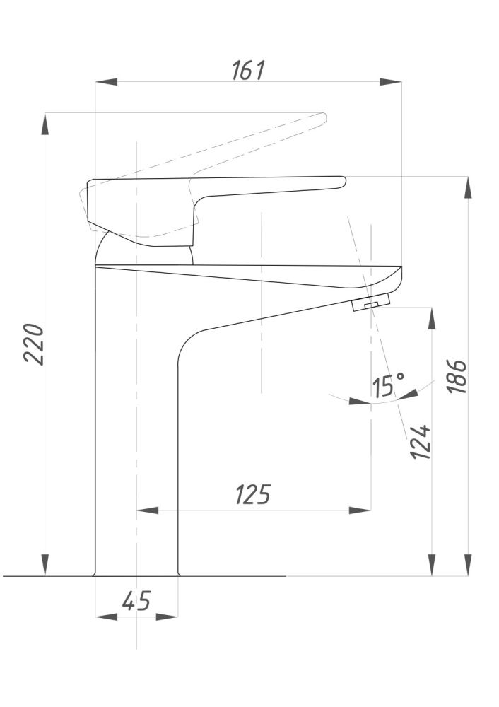 Смеситель для раковины  ПСМ-Профсан Серия-200 (PSM-200-5) тип См-УмОЦБА, артикул PSM-200-5