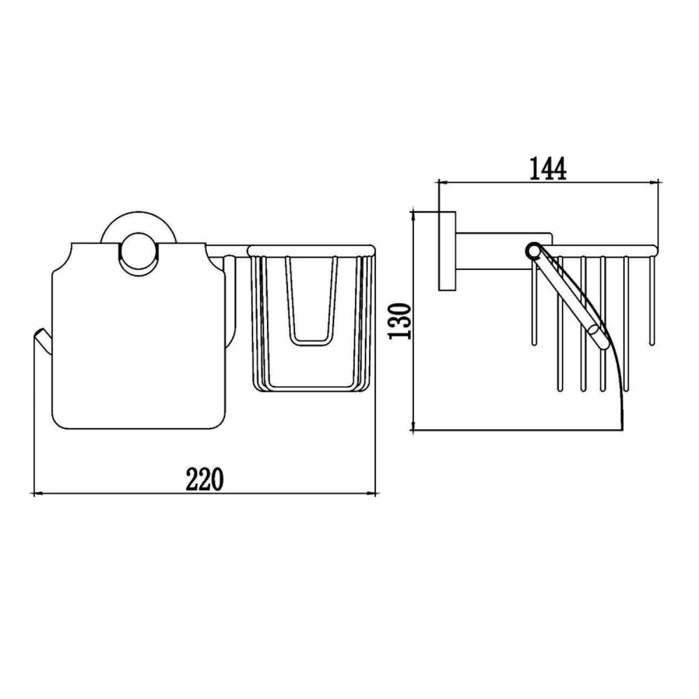 Держатель для туалетной бумаги и освежителя Savol S-L08751, хром, артикул S-L08751