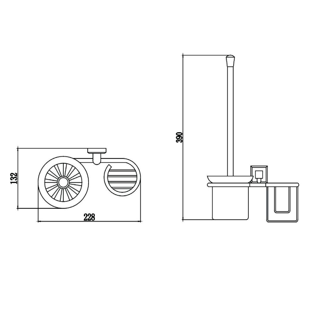 Ершик с держателем освежителя Savol S-L09594, хром, артикул S-L09594