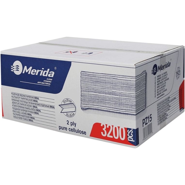 Бумажные полотенца Merida V-Top PZ15 Белые Бумажные полотенца Merida V-Top PZ15 Белые