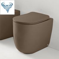 Kerasan Nolita Унитаз безободковый пристенный 55х35 см, смыв TORNADO, с креплениями WB5N, цвет Bruno matt