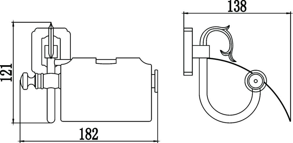 Держатель для туалетной бумаги Savol S-006451, бронза, артикул S-006451