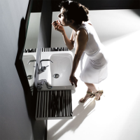 KERASAN Inka Project Раковина INKA 40x40x35,5 без отверстия под смеситель,цвет белый