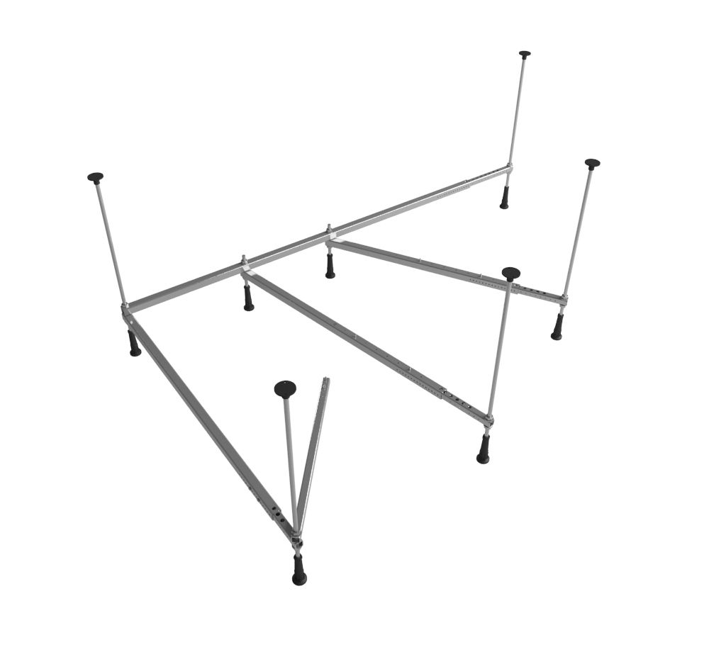 Гидромассажный комплект 4 в 1 Lavinia Boho Bell Pro 36103H00, акриловая ванна 170x110 см (левый разворот), каркас с монтажным набором, подголовник, гидромассаж