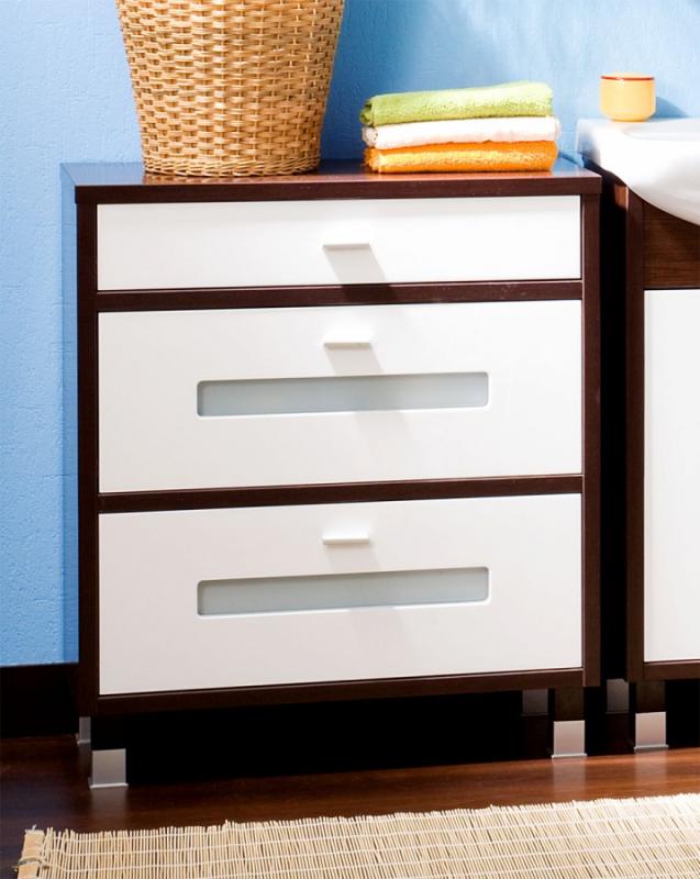 Комод Бриклаер Бали 71 Светлая лиственница/Белый глянец