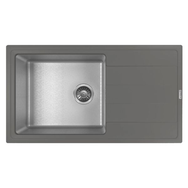 Кухонная мойка Florentina КОМБИ 21.400.D0860.307, серый шёлк