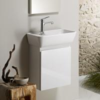 BurgBad Bel База с умывальником 510х275х570 мм  1 дверка правая R,ручка выемка, цвет белый глянцевый F0590