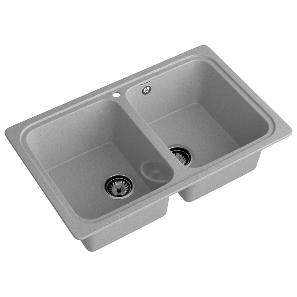 Кухонная мойка GranFest STANDART 780K, серый, артикул S-780K серый