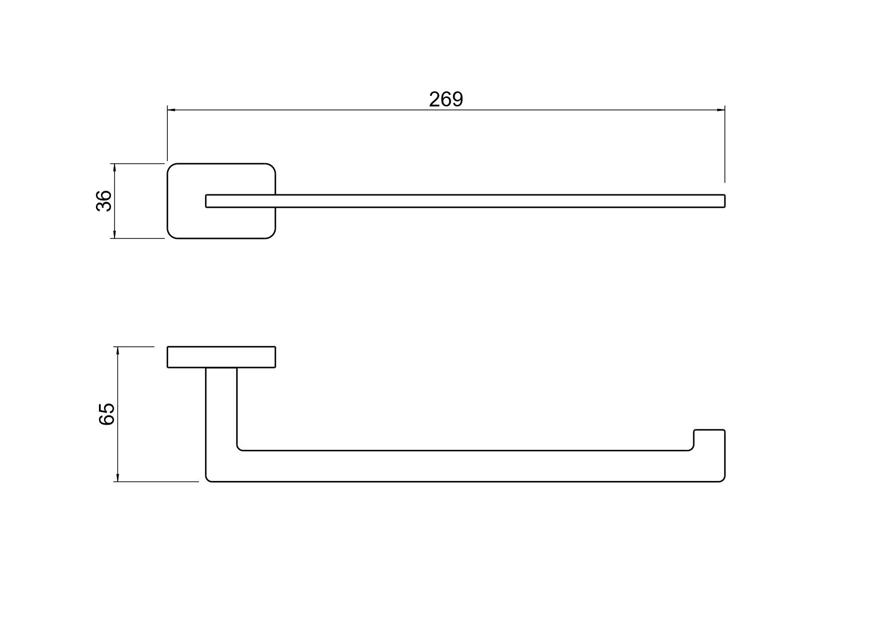 Полотенцедержатель AQUATEK, матовый черный AQ4319MB ЛИБРА Полотенцедержатель AQUATEK, матовый черный AQ4319MB ЛИБРА