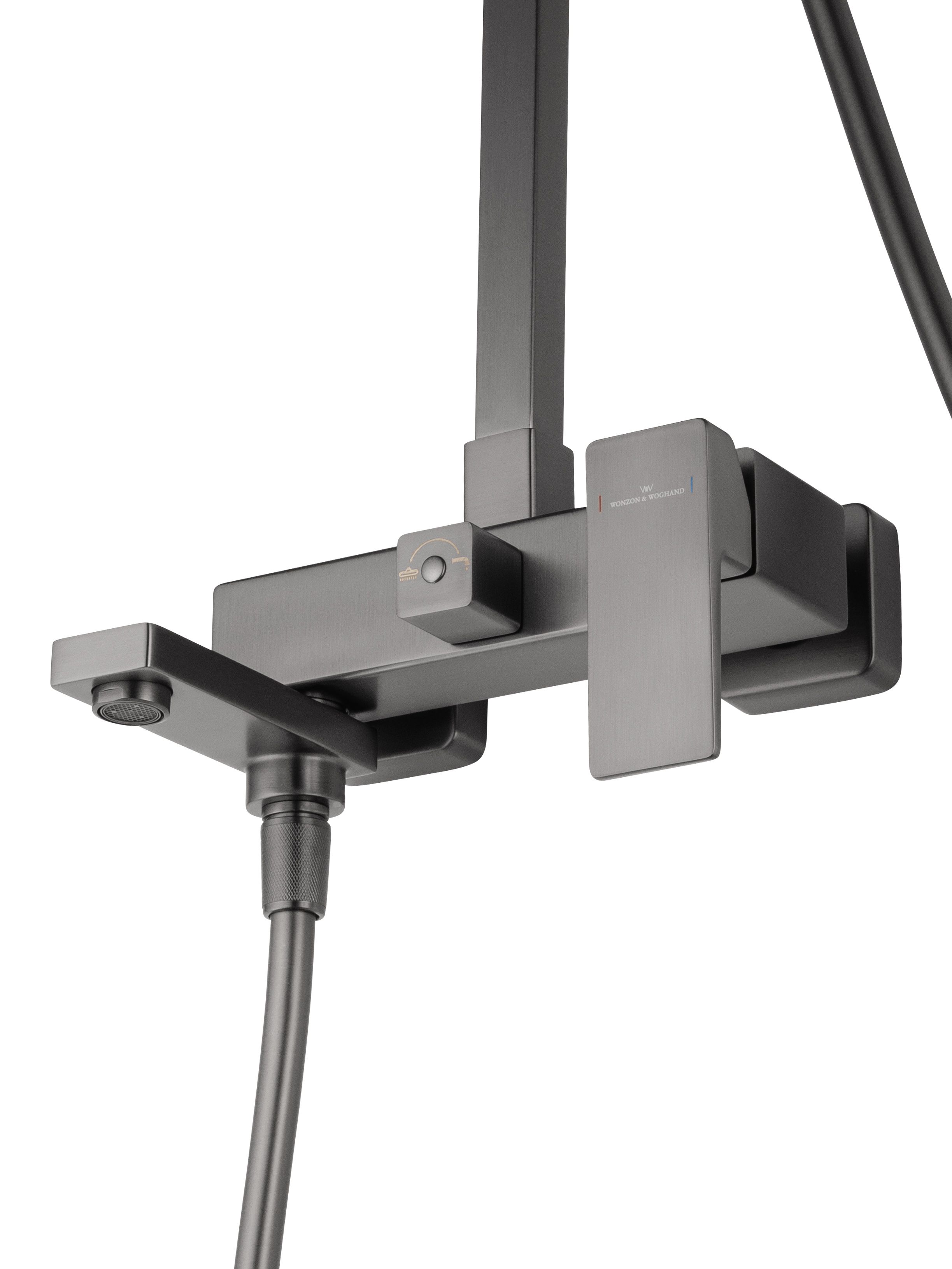 Душевая система WONZON & WOGHAND CUBE 2.0, Темный графит (WW-88047068-BGM)