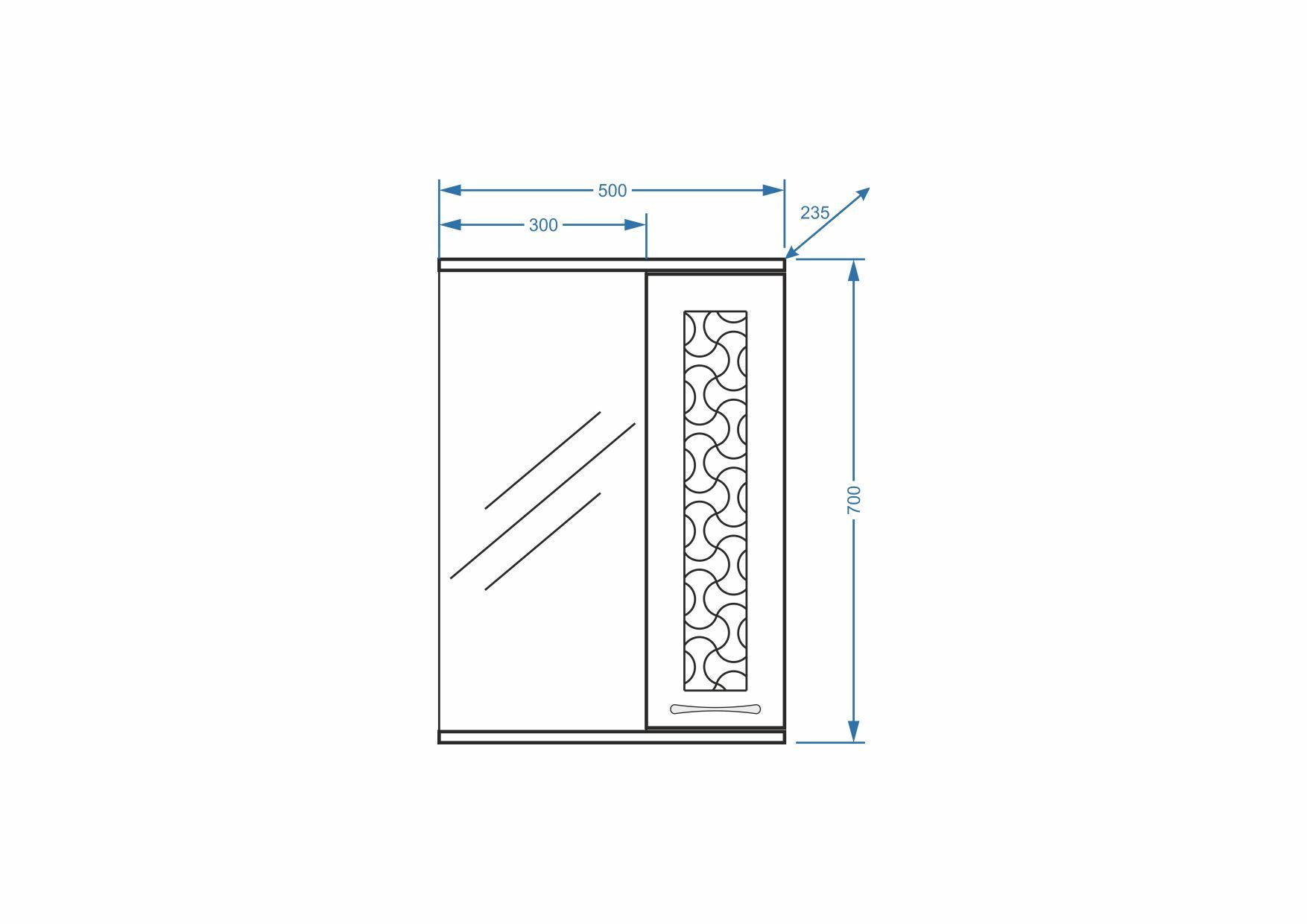 Зеркало-шкаф "Ванда 50/С"