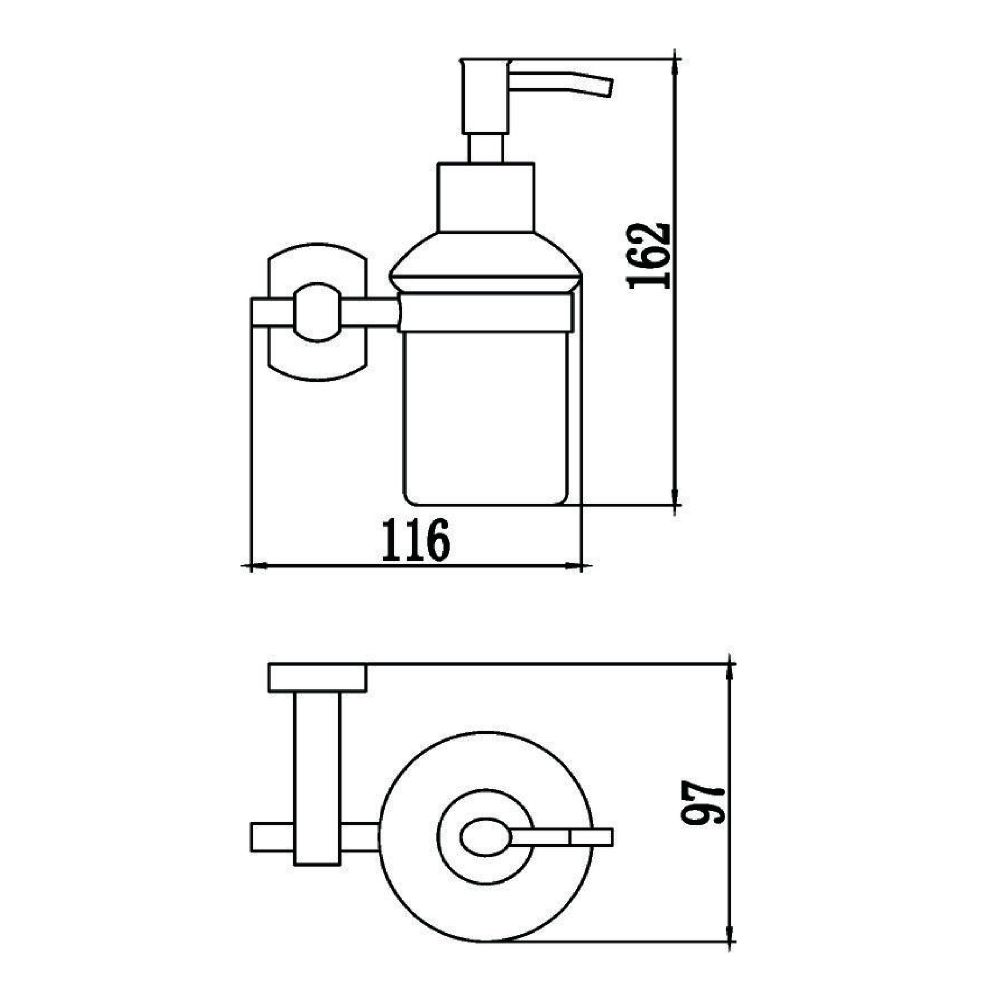 Дозатор жидкого мыла Savol S-009931, хром