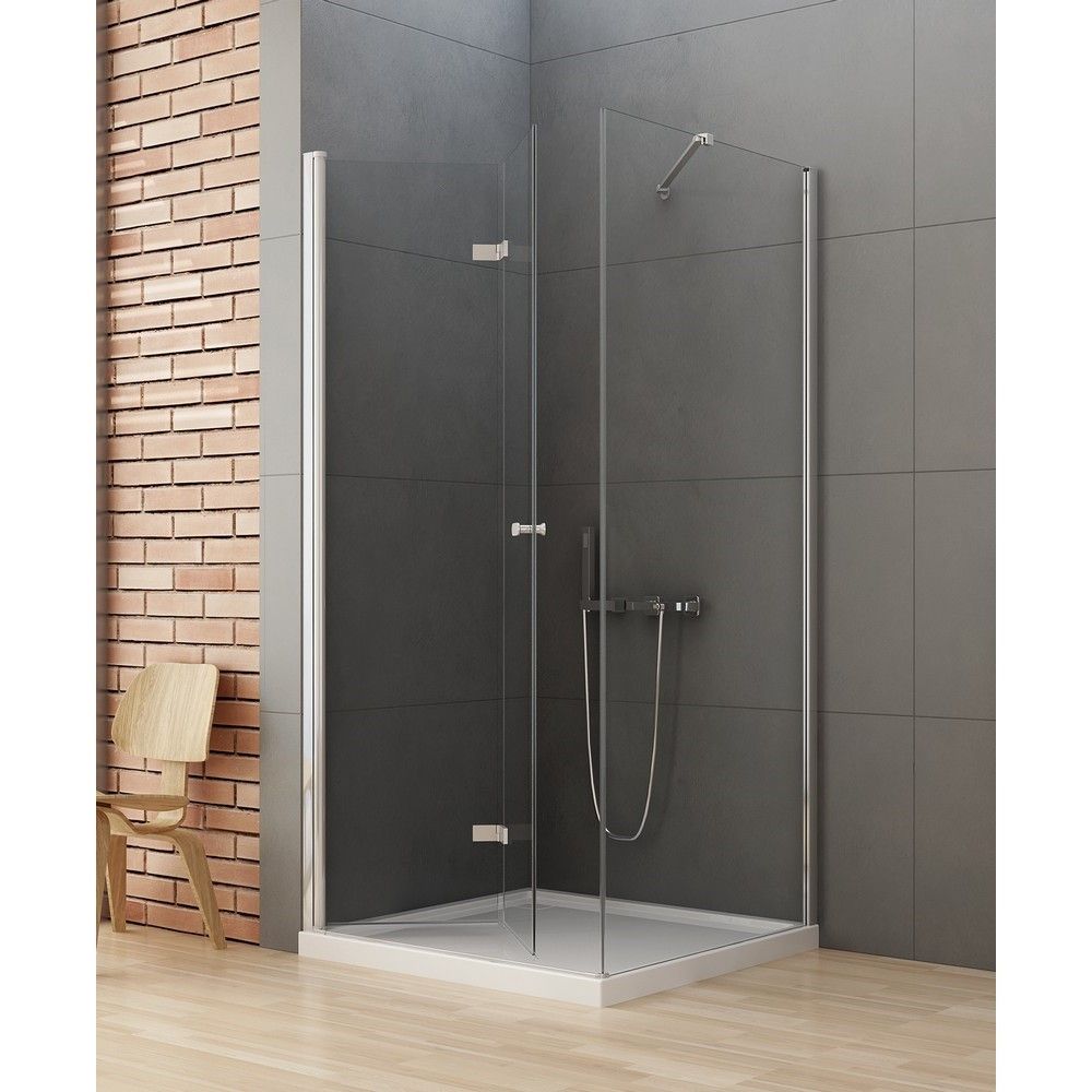 Душевое ограждение NEW TRENDY NEW SOLEO складные двери L 80x90x195 D-0148A/D-0088B (хром)